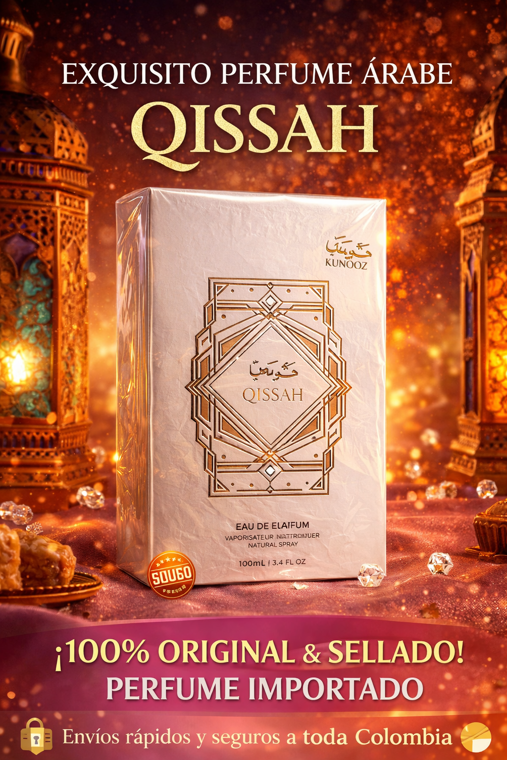 Qissah Eau de Parfum 100ml Original | Perfume Árabe Importado